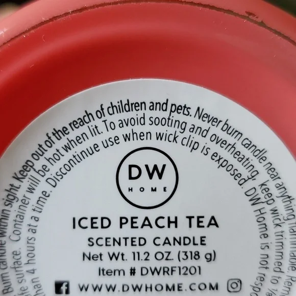 DW Home Summer Smelling Peach Iced Tea Candle 11.2 oz - Picture 6 of 6
